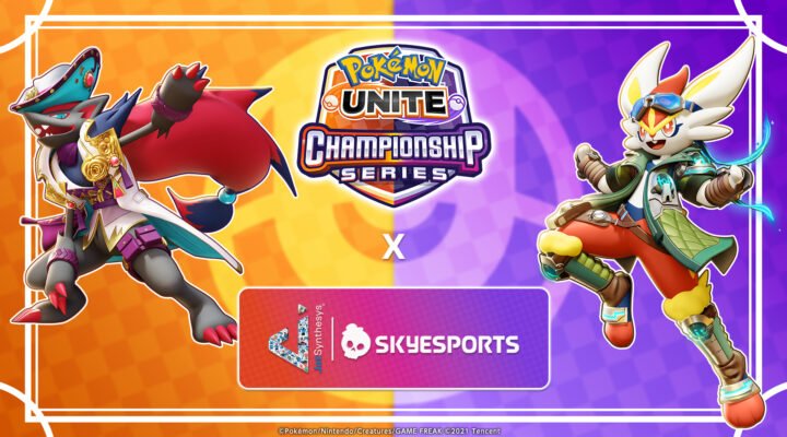Promotional banner for the Pokémon UNITE World Championship Series 2026 India Qualifier, featuring the Pokémon Zoroark and Cinderace, alongside Skyesports branding.