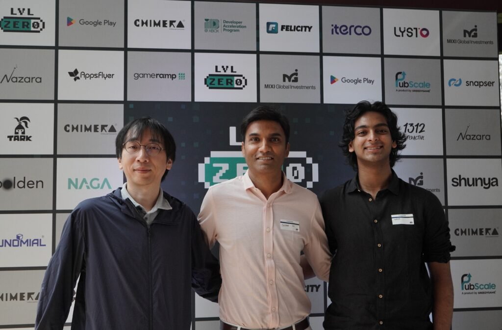 (L-R) - Tomoharu Urabe, Managing Director of Investments at MIXI Global Investments, Inc., Deepak MV, Head of Strategy, Nazara Technologies & Krish Anurag, Managing Partner at Chimera VC and Founding Partner at LV