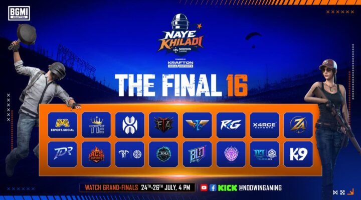 BGMI Naye Khiladi top 16 teams