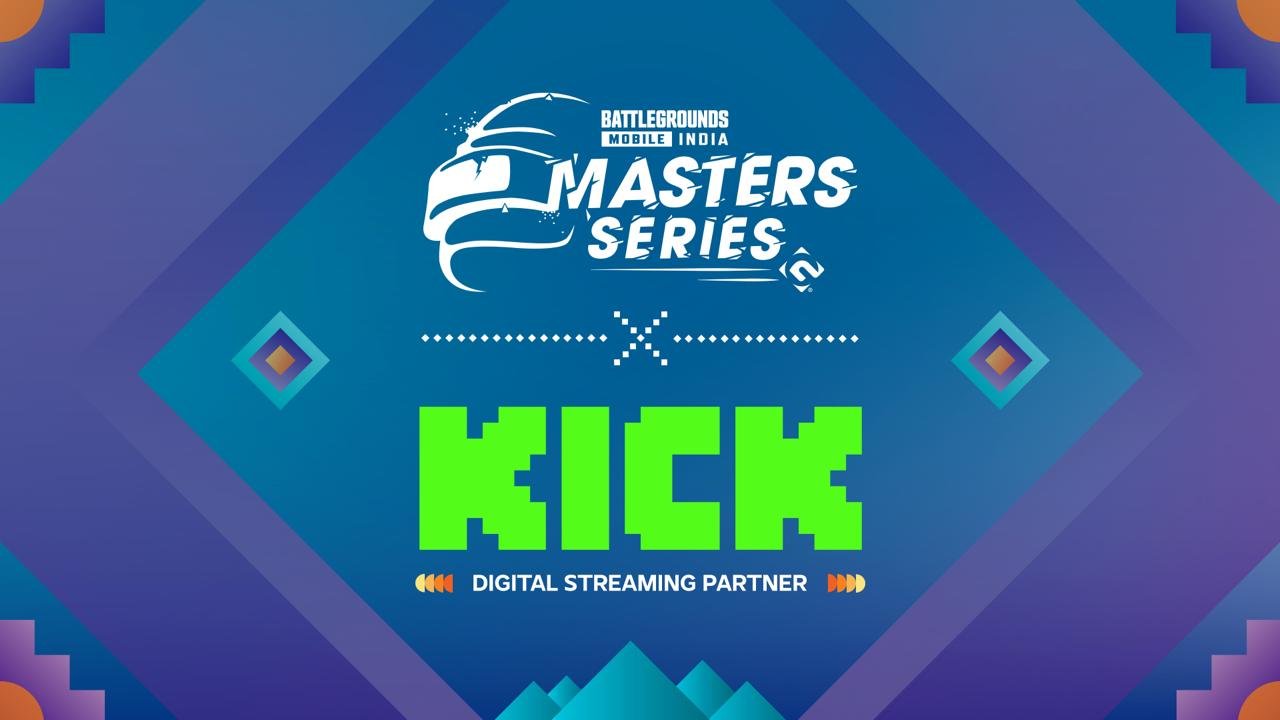 Official promotional banner for BGMS Season 5 showing the KICK and NODWIN Gaming logos alongside the August 10 to September 6 tournament dates.